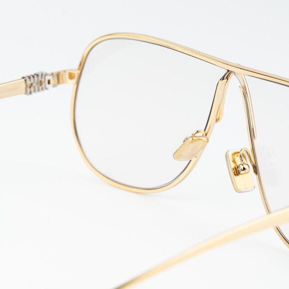 Miu Miu Women Eyeglasses Gold Blue Light Block Pilot MUA56S 5AK08N NEW AUTHENTIC main image 11